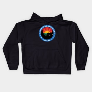 Santa Cruz Mountains Local Red White and Blue Kids Hoodie